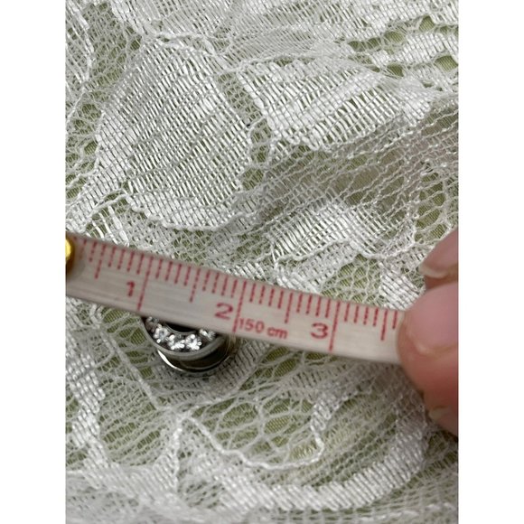 Rhinestone Silver and Black Screw Top Tunnels - Set of 2 - Picture 8 of 8